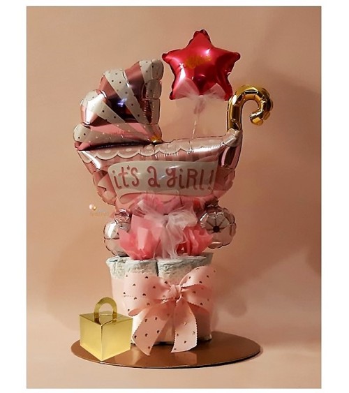 BOUQUET BALLONS NAISSANCE FILLE