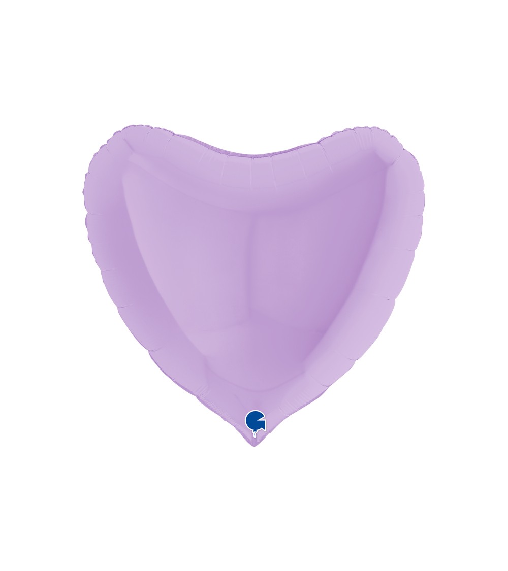 Ballon Coeur Chrome Violet