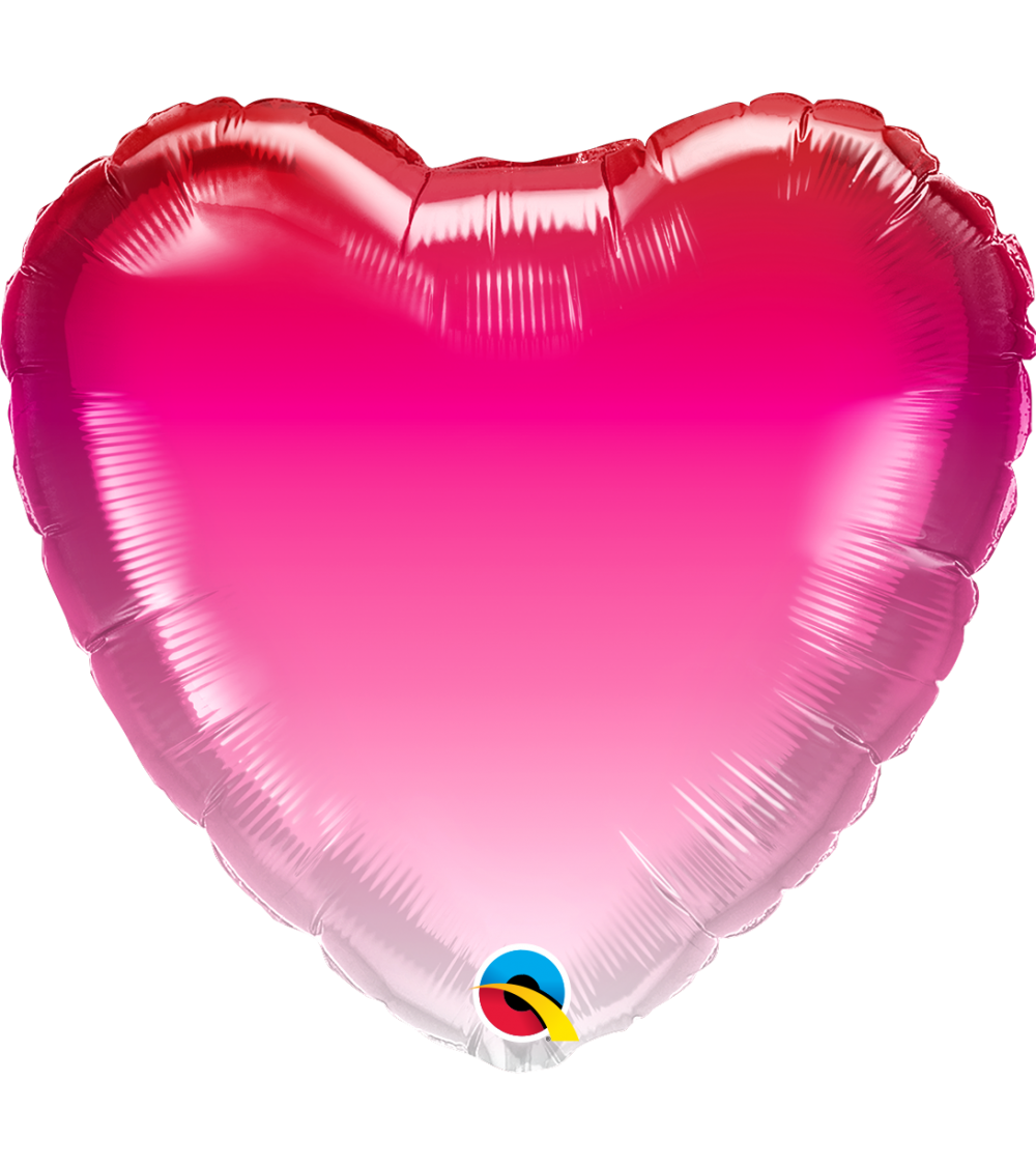 Ballon Coeur LOVE - blanc noir or rouge - 45 cm aluminium mylar helium