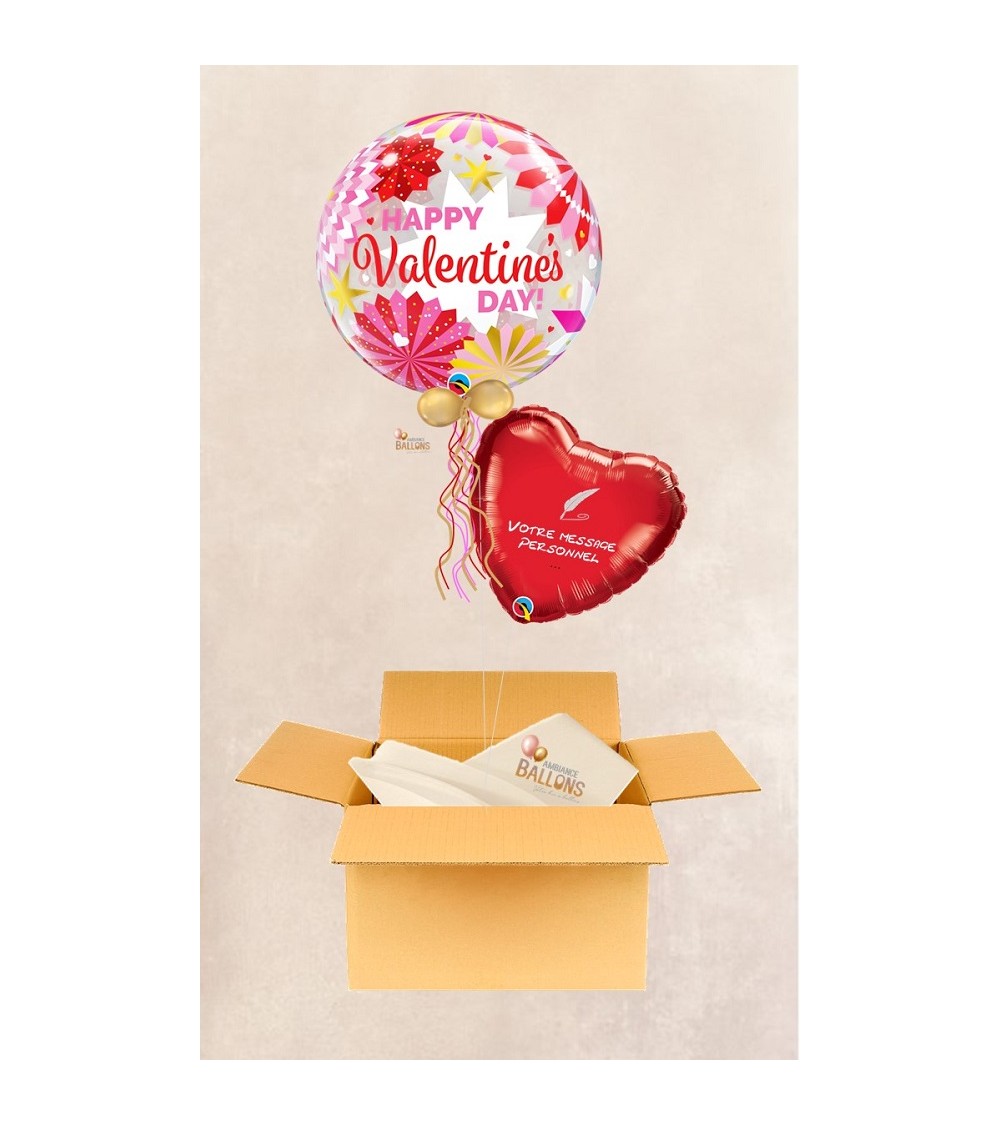 Ballon coeur Saint Valentin Box