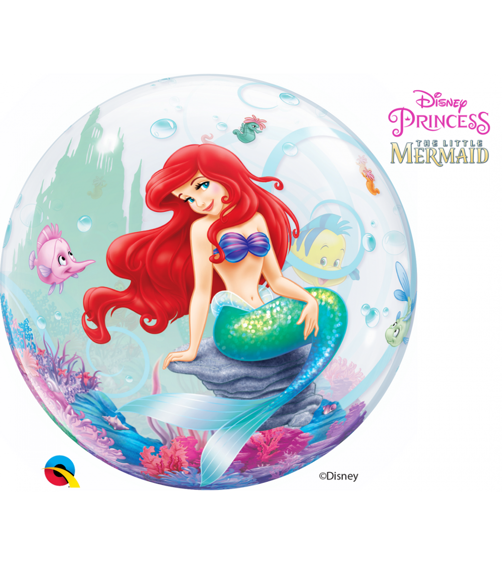 Ballon Bulle - Ariel - La petite sirène - Princesse Disney - 55 cm