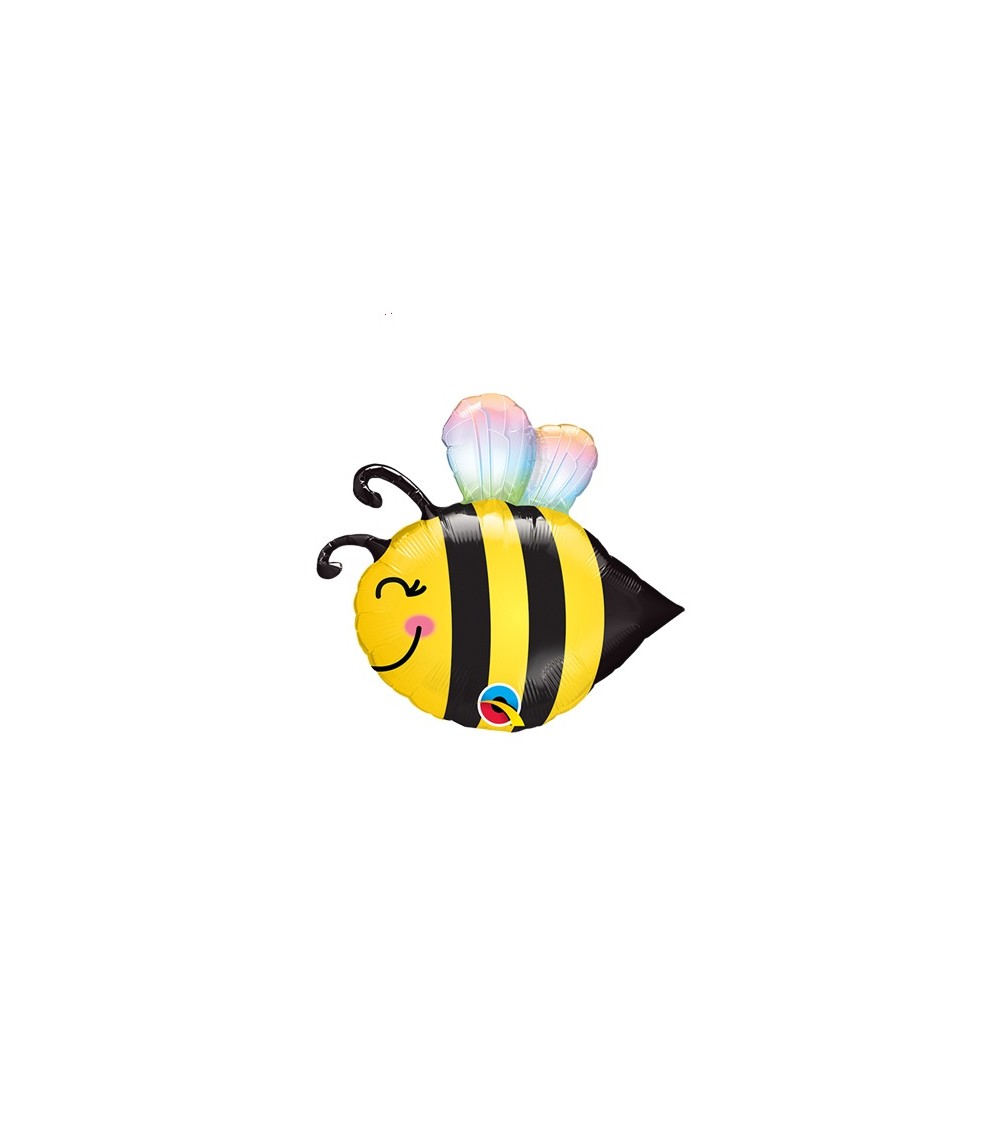 Mini-Ballon prégonflé à l'air abeille (30cm) monté sur tige cadeau à  emporter anniversaire give away candy cup