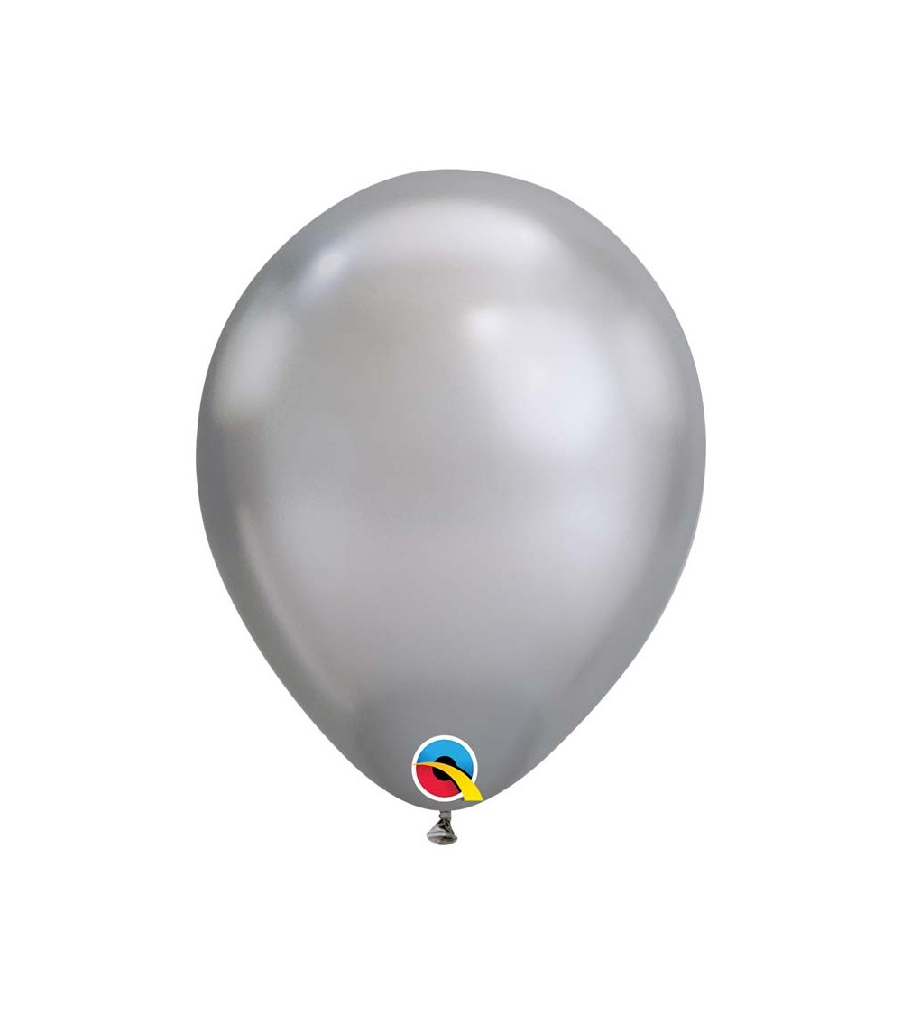 Ballons latex chromé argent