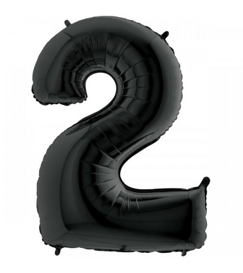 Ballon Chiffre 18 ans aluminium Noir 102cm : Ballons 18 ans