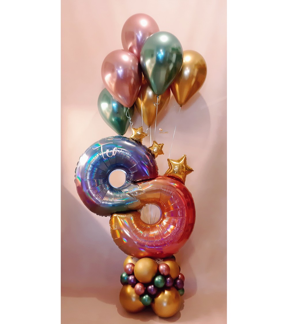 Composition Ballons Chiffre Licorne