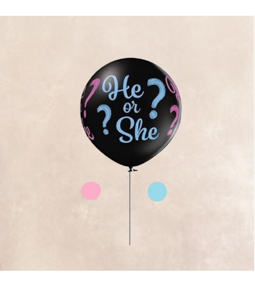 BELBAL - Ballon de baudruche He or She Bleu/Rose…