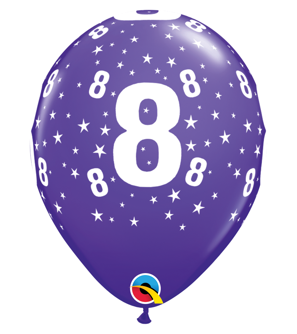 8 Ballons Violet 30cm