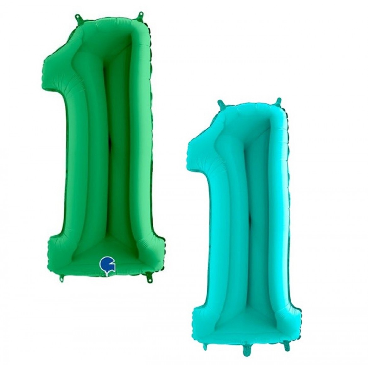 Ballon aluminium chiffre vert turquoise