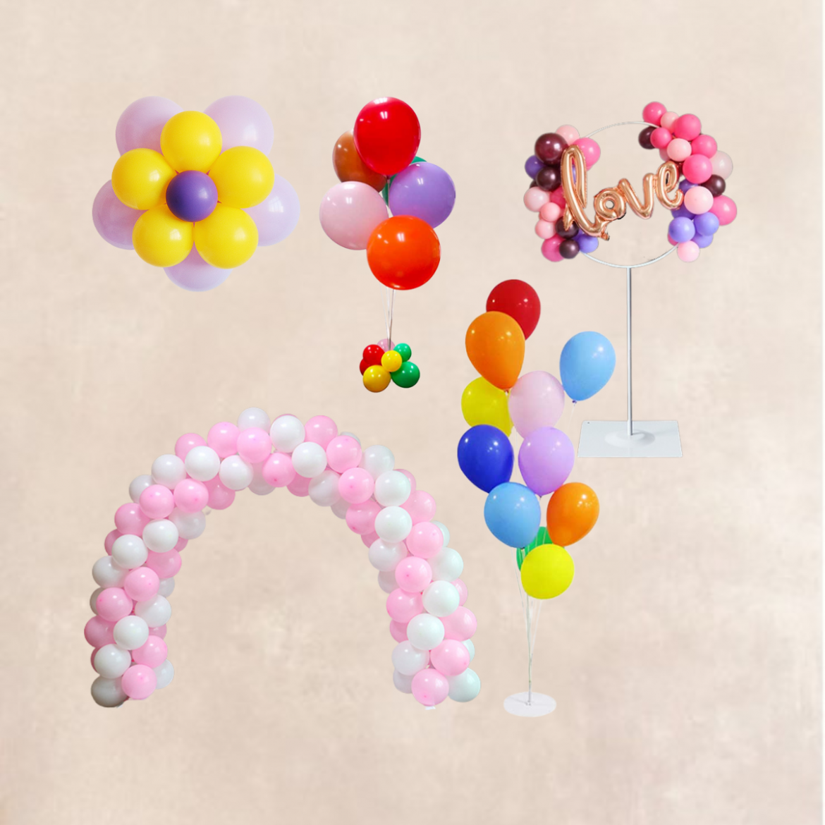 Structures ballons et accessoires pour ballons à soi-même