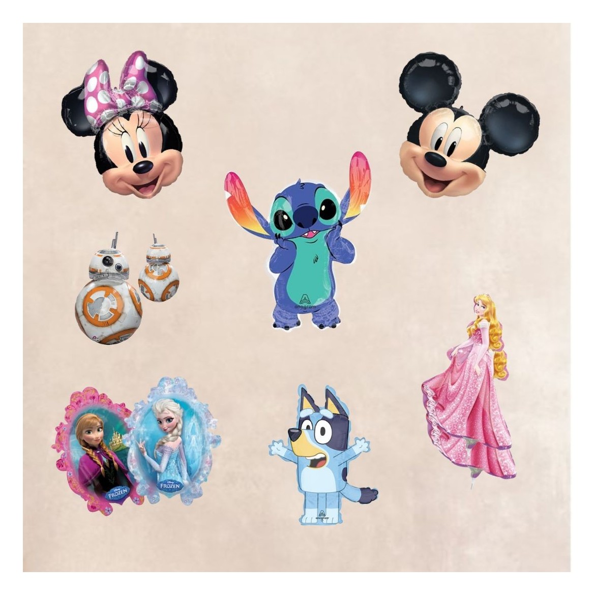 Mini Ballons de Personnages de BD, sous Licence