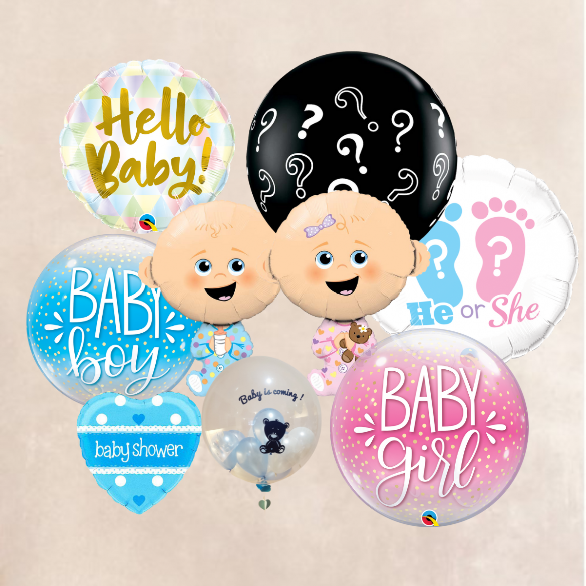 Ballons pour révélation de genre baby shower naissance 1 an