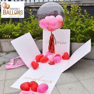 Ballon coeur rose - Cadeau Ballon Surprise